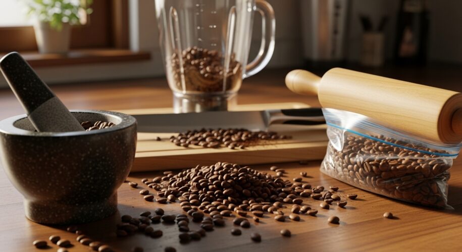 How to Grind Coffee Beans Without Grinder (and still feel like you kinda know what you’re doing)